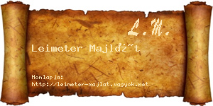 Leimeter Majlát névjegykártya